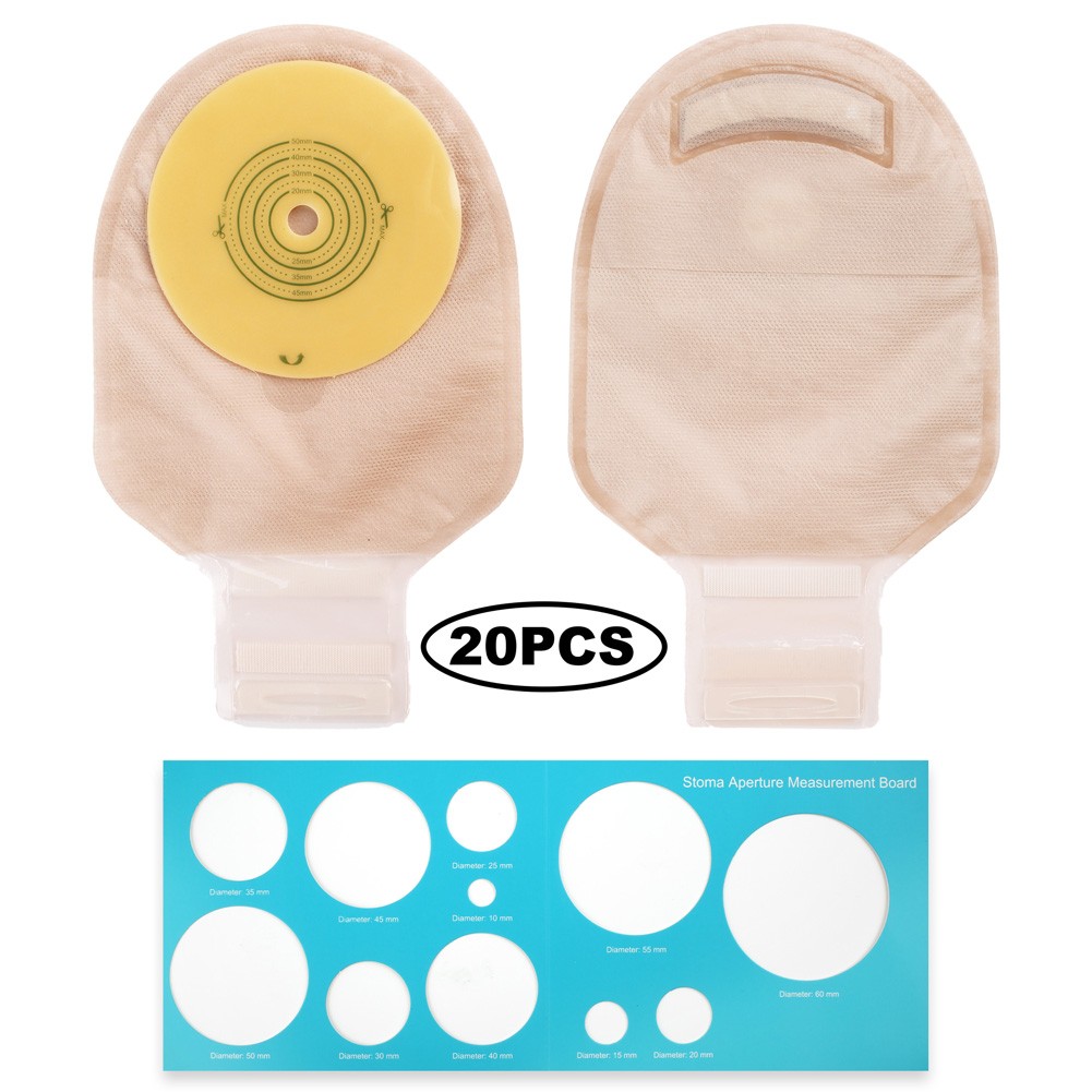 20PCS Kids Child One-Piece Colostomy Bag Drainable Pouch Ileostomy Stoma Care