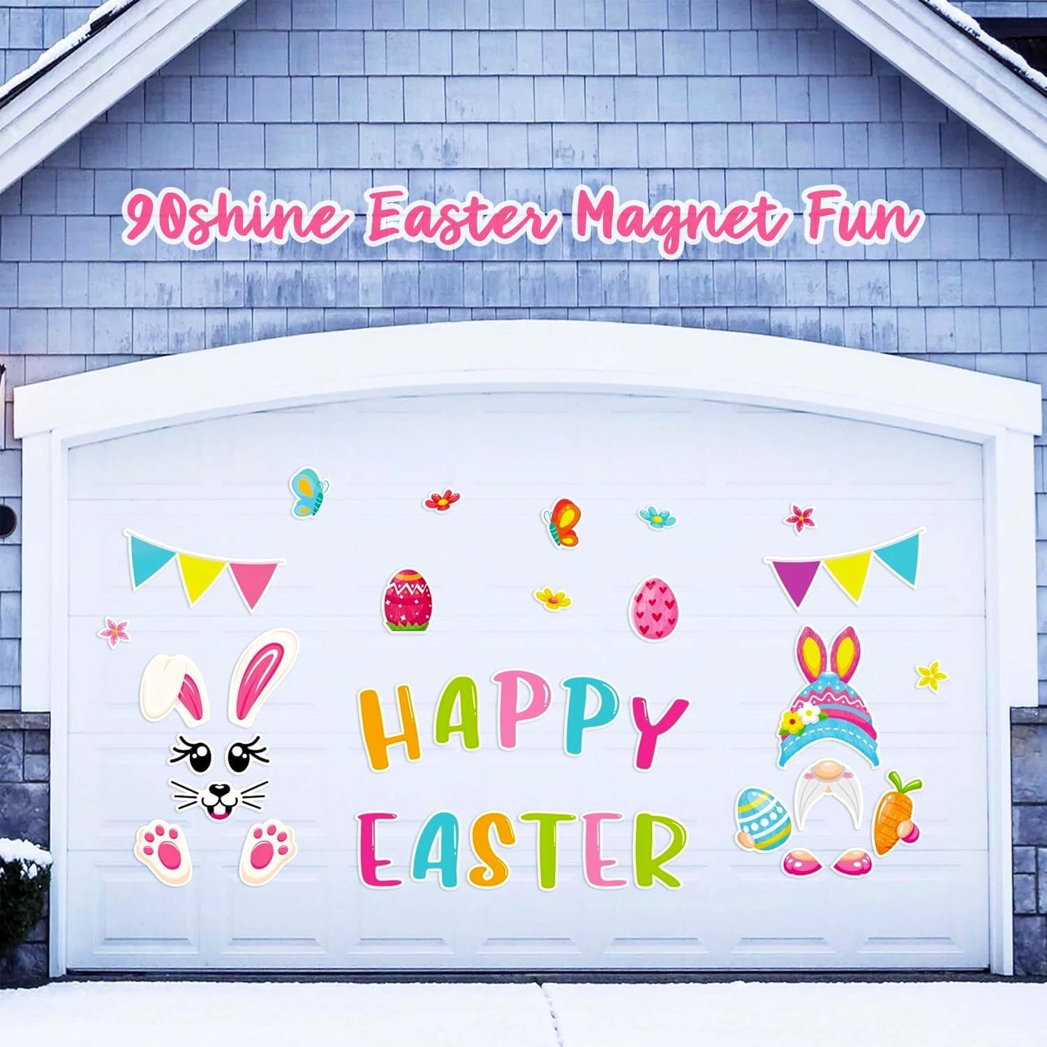 36PCS Easter Magnets Garage Door Decorations - Magnetic Large, Multi-colors