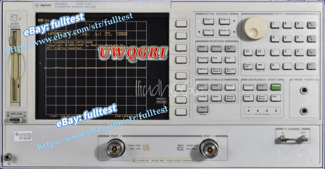 1PC Agilent 8753ES 30kHz-3GHz Network Analyzer USED