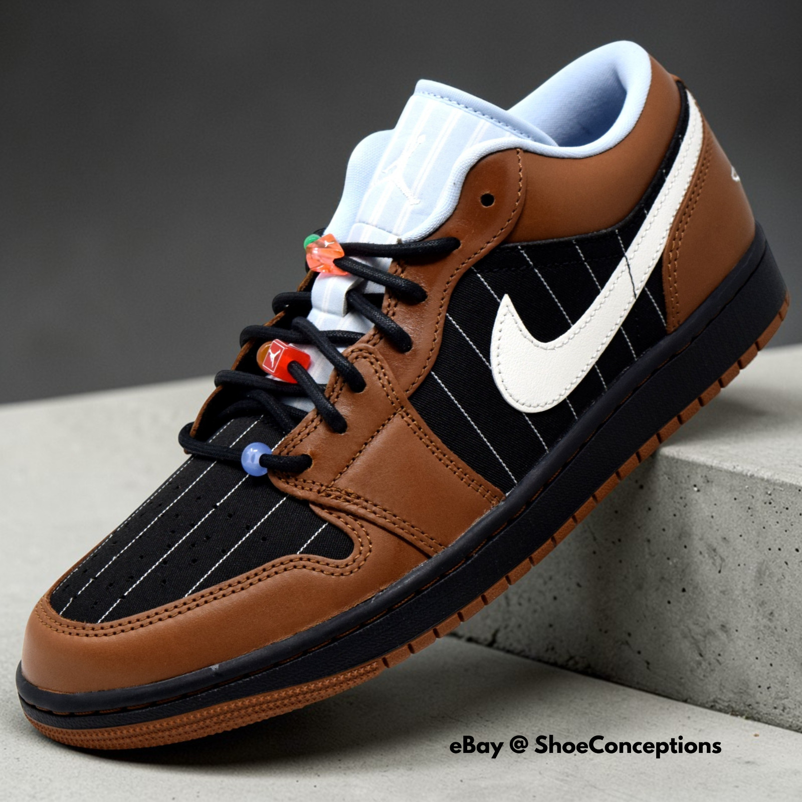 Nike Air Jordan 1 Low SE Shoes Black Lt British Tan IR7560-010 Men's Sizes NEW