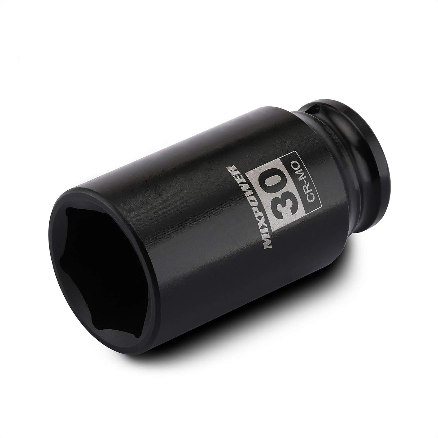 Professional-Grade 1/2" 30mm Impact Deep Socket - Laser Etched, 6-Point Design
