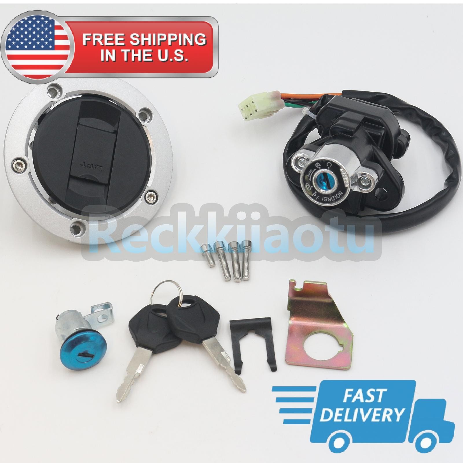 Ignition Switch Fuel Gas Tank Cap Key Set for Suzuki SV650 SV1000 SFV650 Gladius