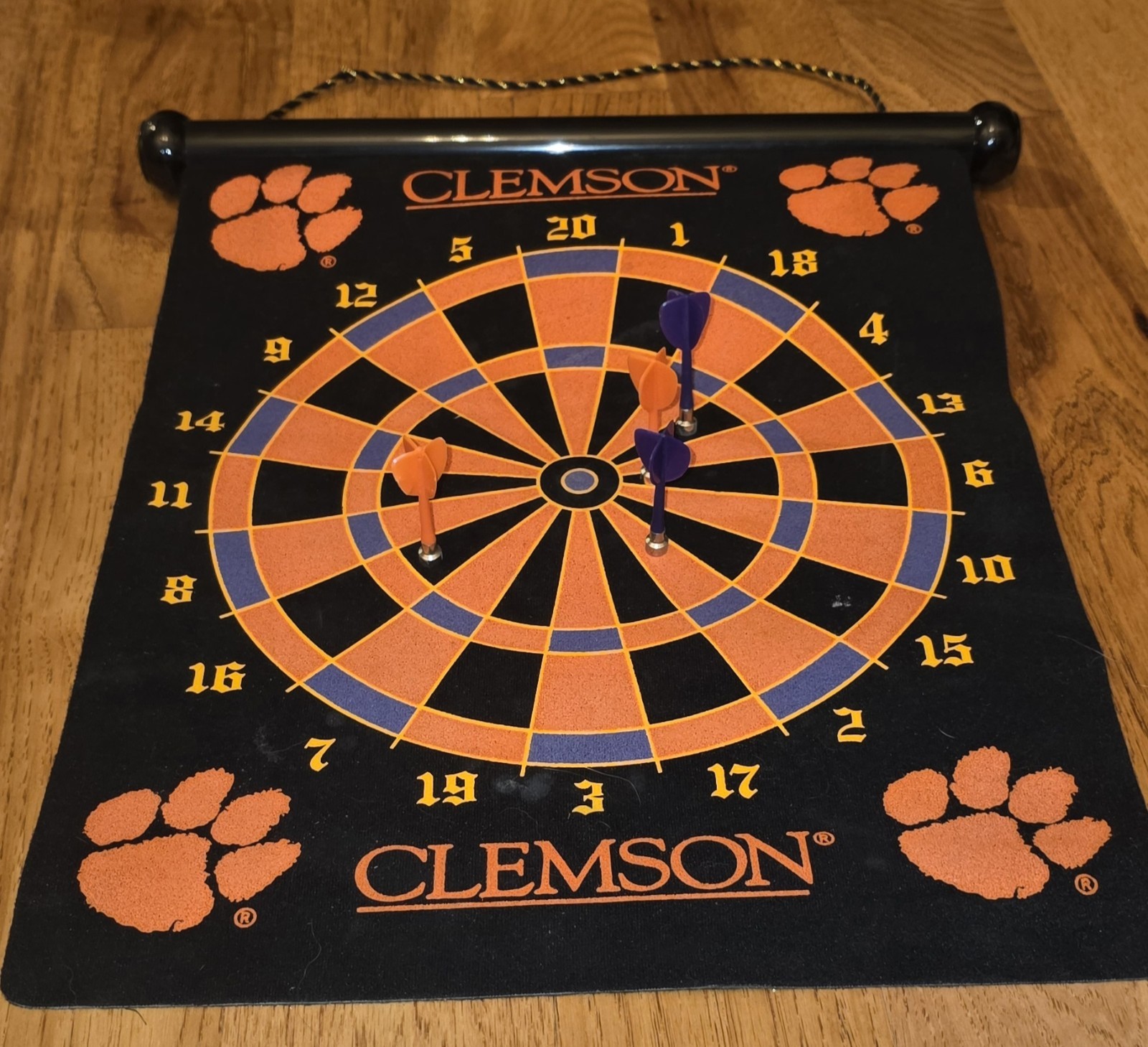 Clemson Magnetic Dart Board With 4 Darts