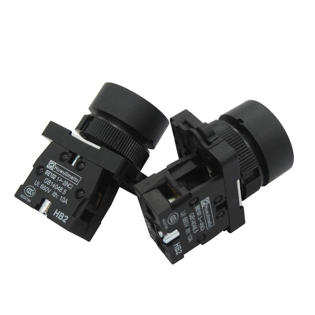Momentary Start Stop Switch Push Button + 1NC Red Mushroom Latching Emergency E