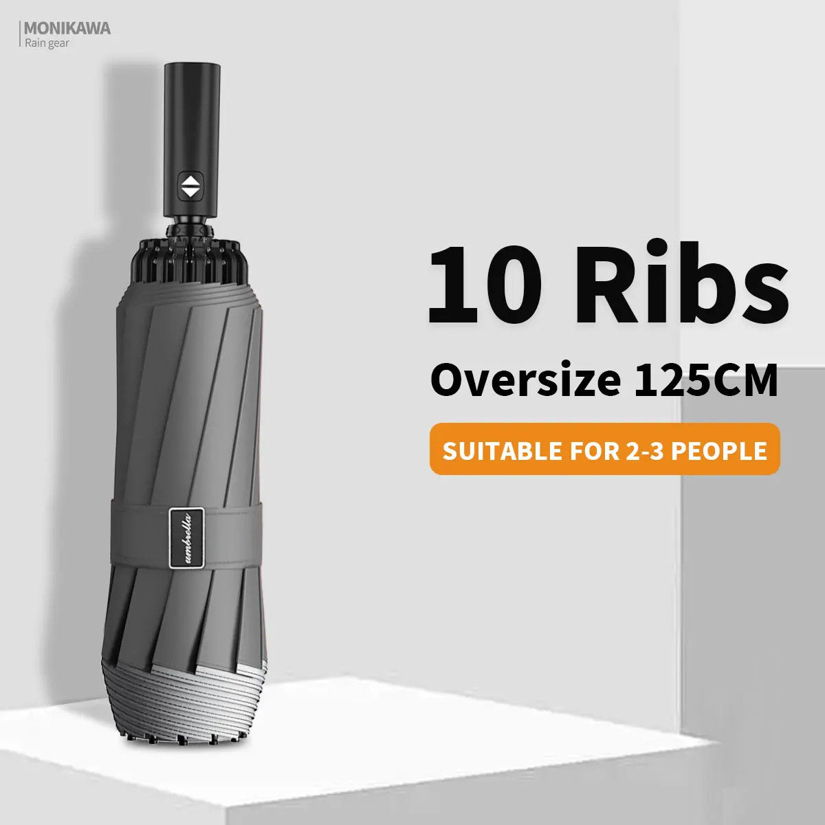 Men's 4-Person Extra-Large Fully Automatic Folding Umbrella with Thickene