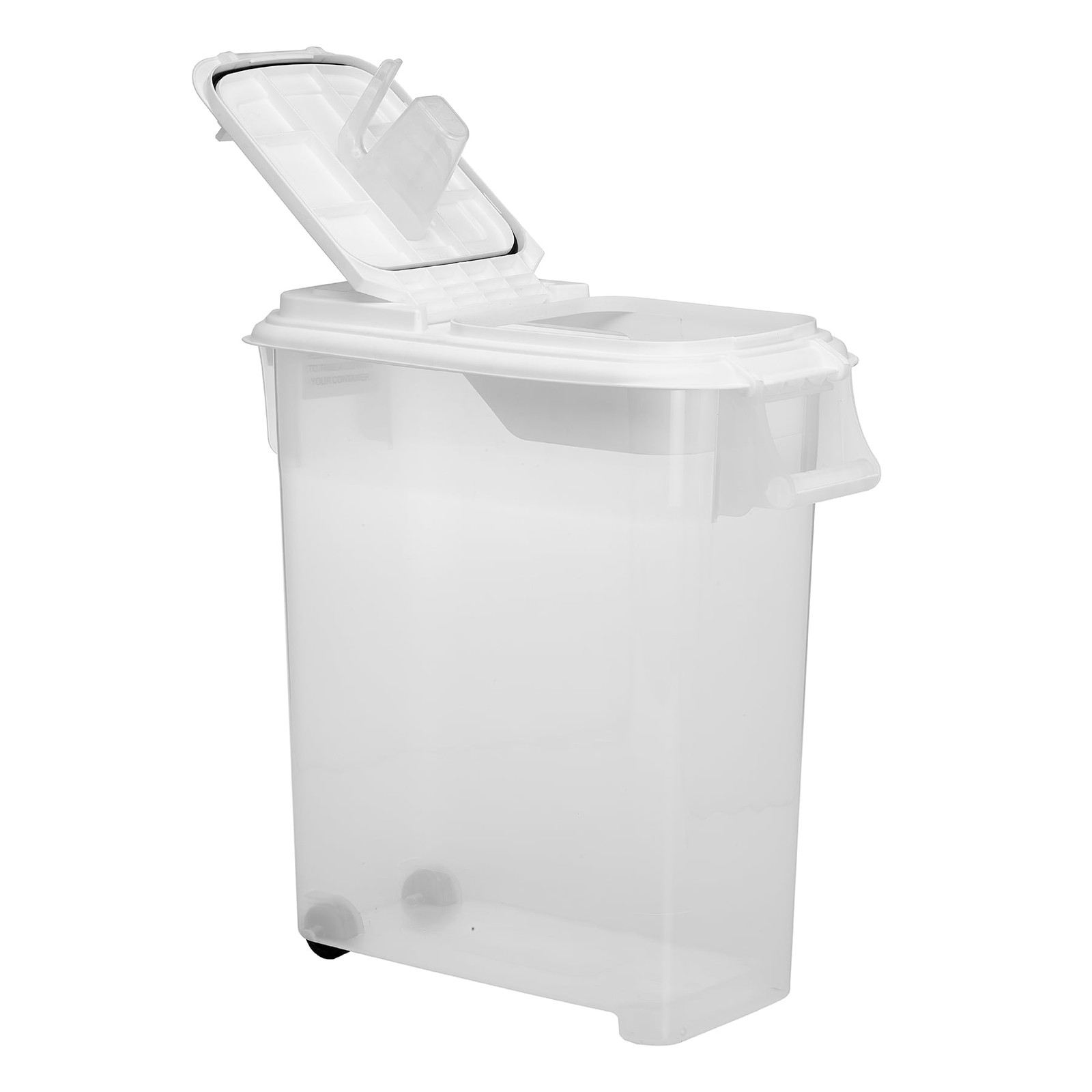 Buddeez Roll Away Dog/Cat Food Storage(Holds Up to 50 lbs.)with Wheels and Scoop