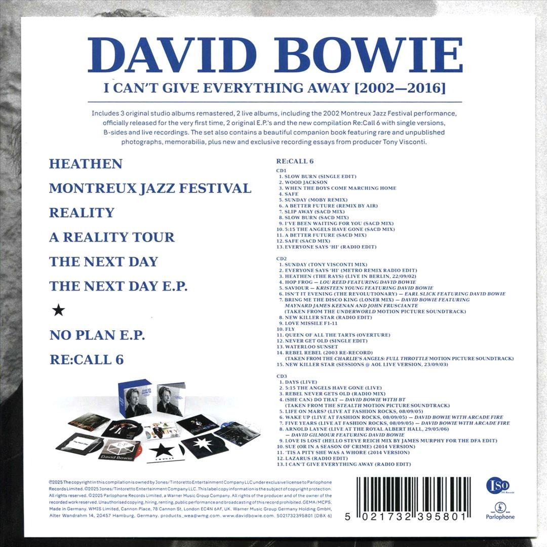 DAVID BOWIE I CAN'T GIVE EVERYTHING AWAY NEW CD