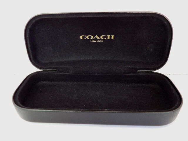 COACH HARD CLAM SHELL CASE 6.25"  SUNGLASSES EYEGLASSES VGC BLACK