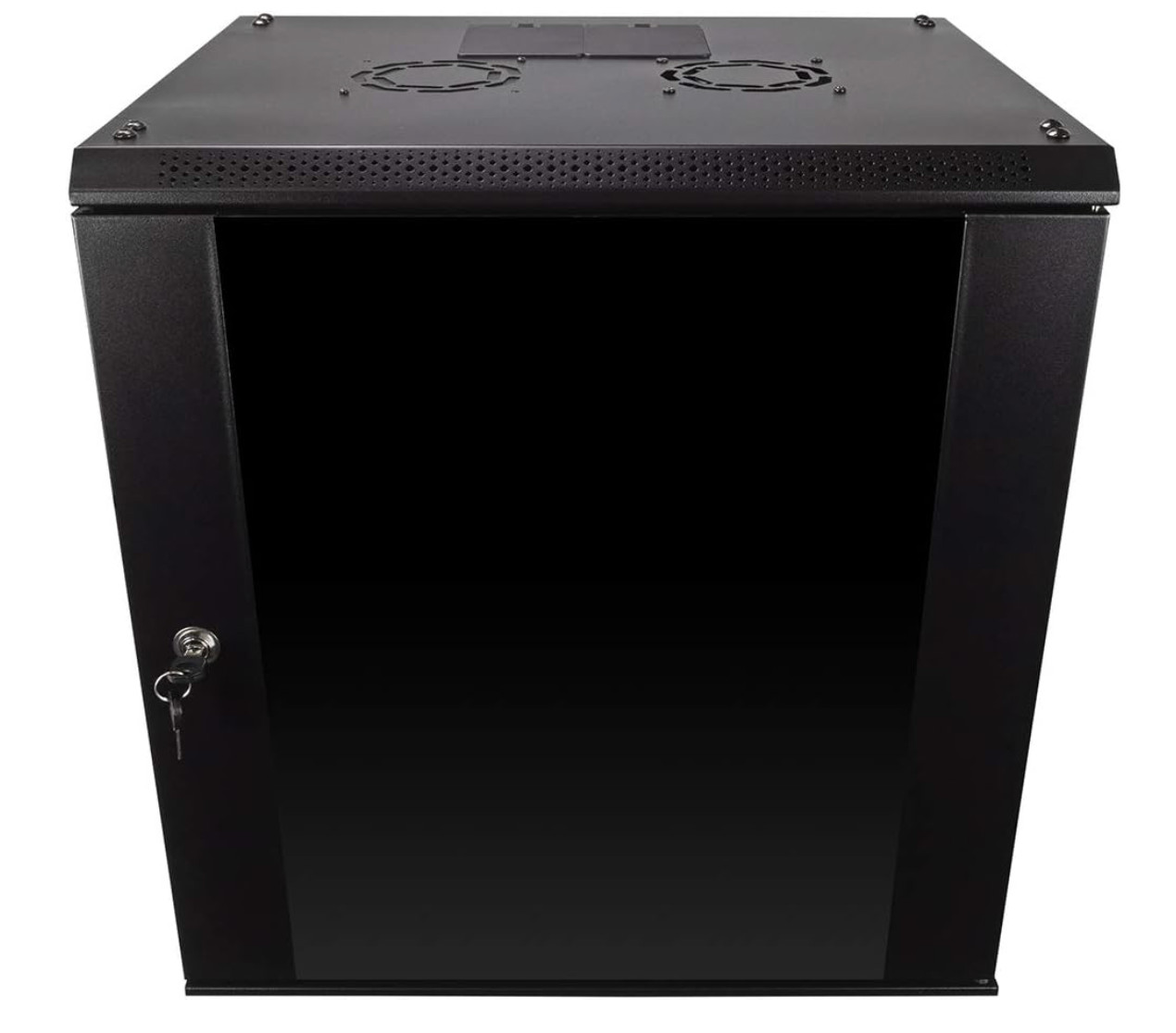 NavePoint 12U Server Rack Enclosure with Glass Door, Cooling Fan, Locks, & Remov