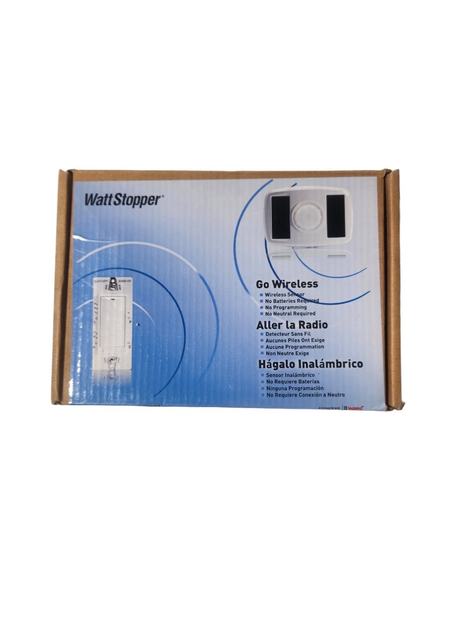 Wattstopper EOKT-101-W Wireless RF Occupancy Sensor Kit with White RF switch