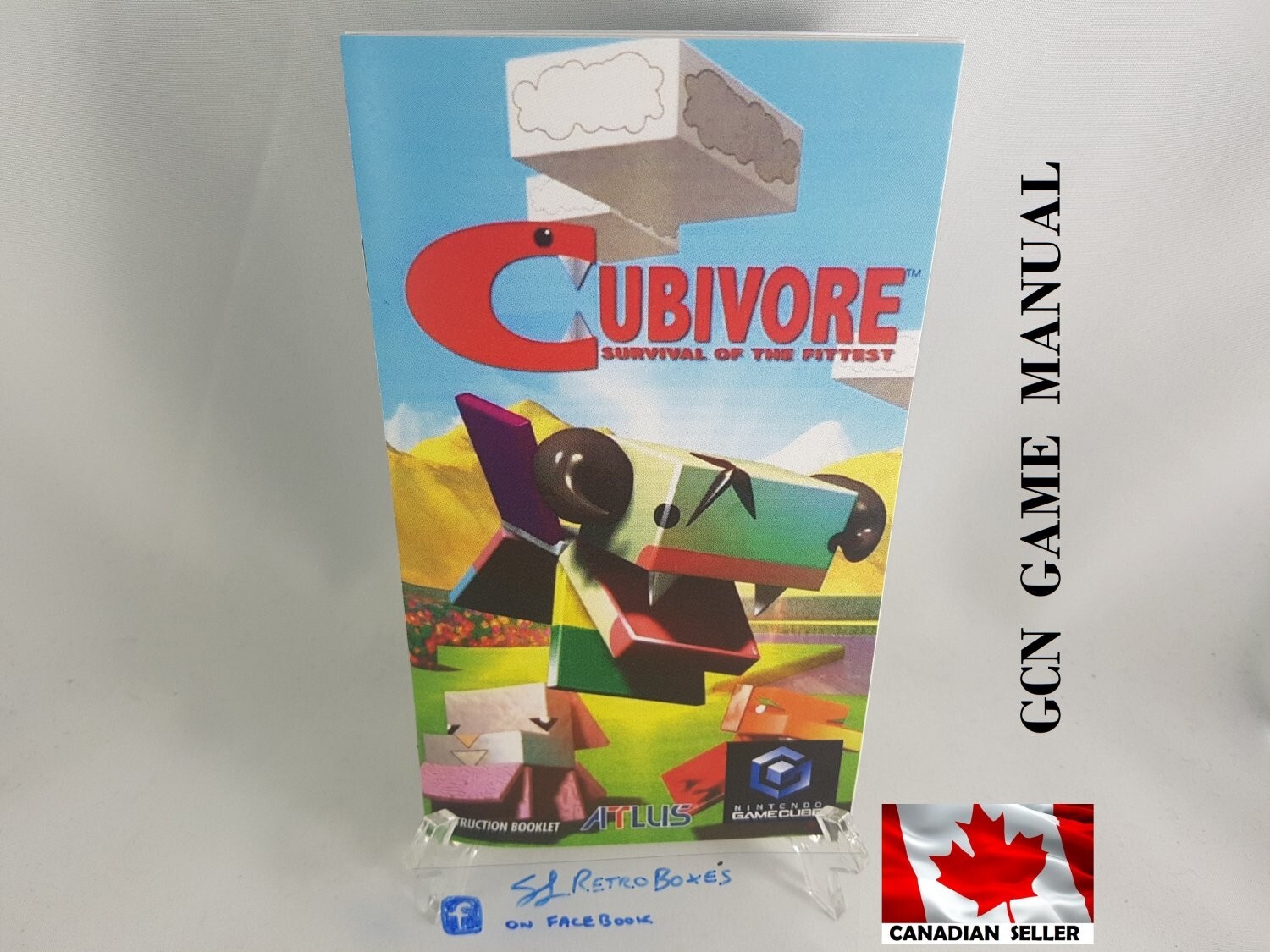 MANUAL GCN - CUBIVORE - Gamecube 'Replacement' Instruction Booklet READ DESC