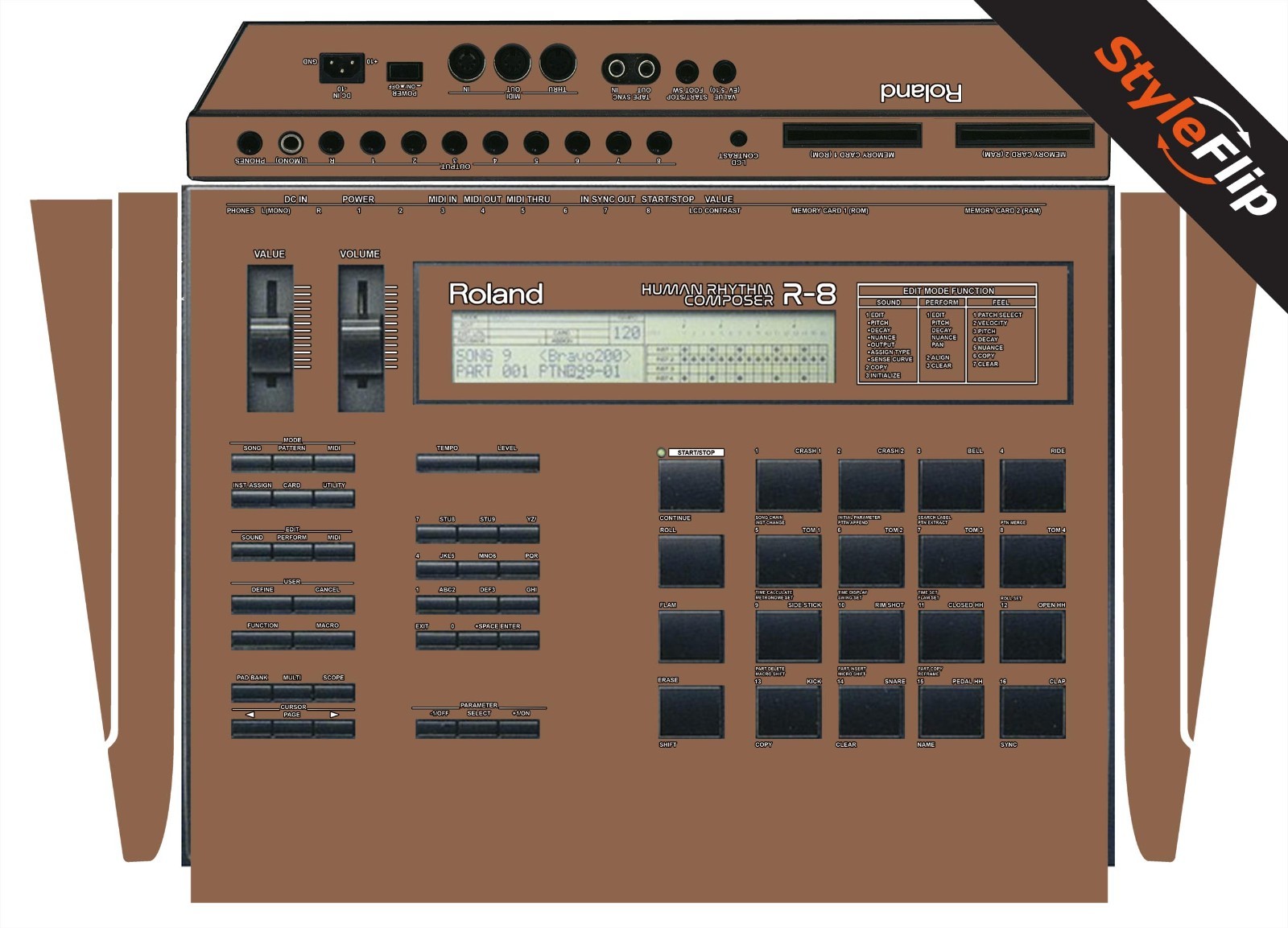 Roland R-8 MK1 Skin | 7 Neutral Colors | Protective Decal | StyleFlip