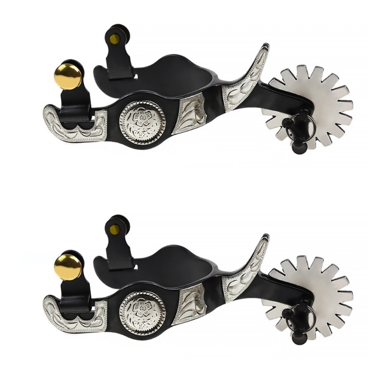 Western Cowboy Spur with Rowel Mens Roping Spur Horse Riding Accessories