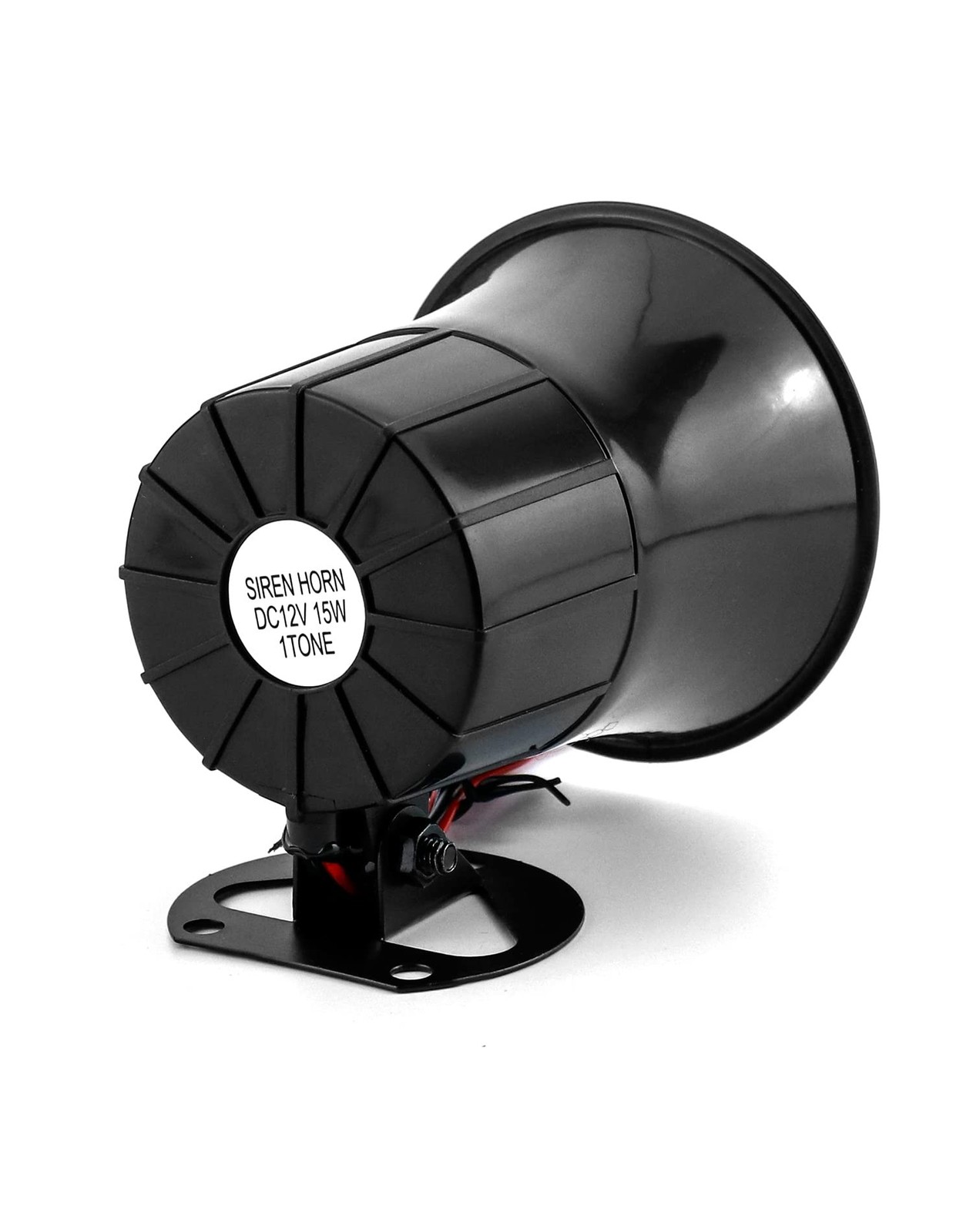 QWORK Electric Siren Horn, 2 Pack DC 12V Security Loud Wired 2 Pack, Black