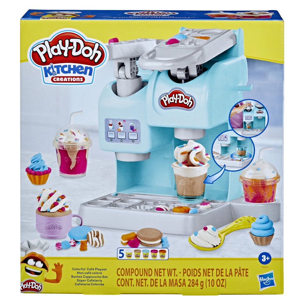 《NEW》Play-Doh Kitchen Creations Colorful Cafe Kids Play Set