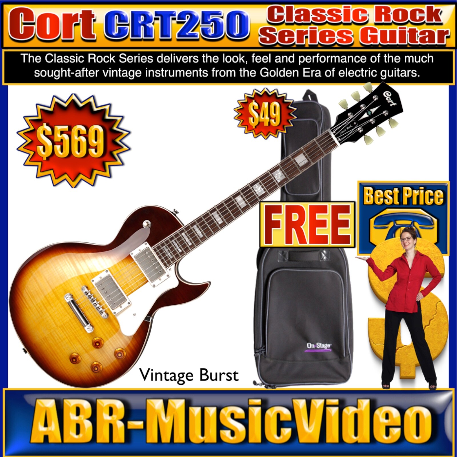 Cort X700 DUALITY AVB X Series Guitar & Line 6 Spider V 20 MkII 1x8" 20-watt