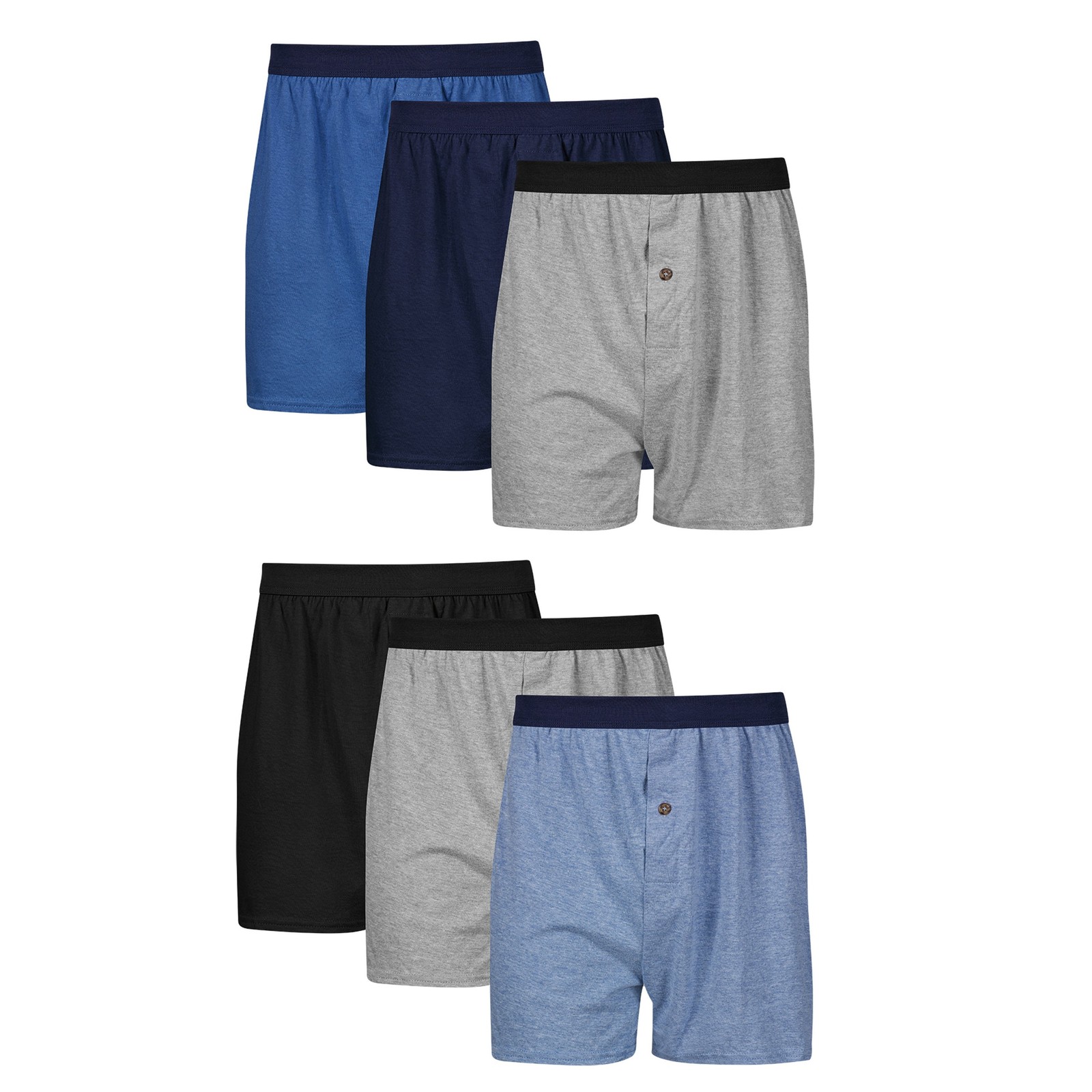 Hanes 6-Pack Knit Boxers Mens Wicking Cool Comfort Soft Flex Waist Tagfree S-2XL