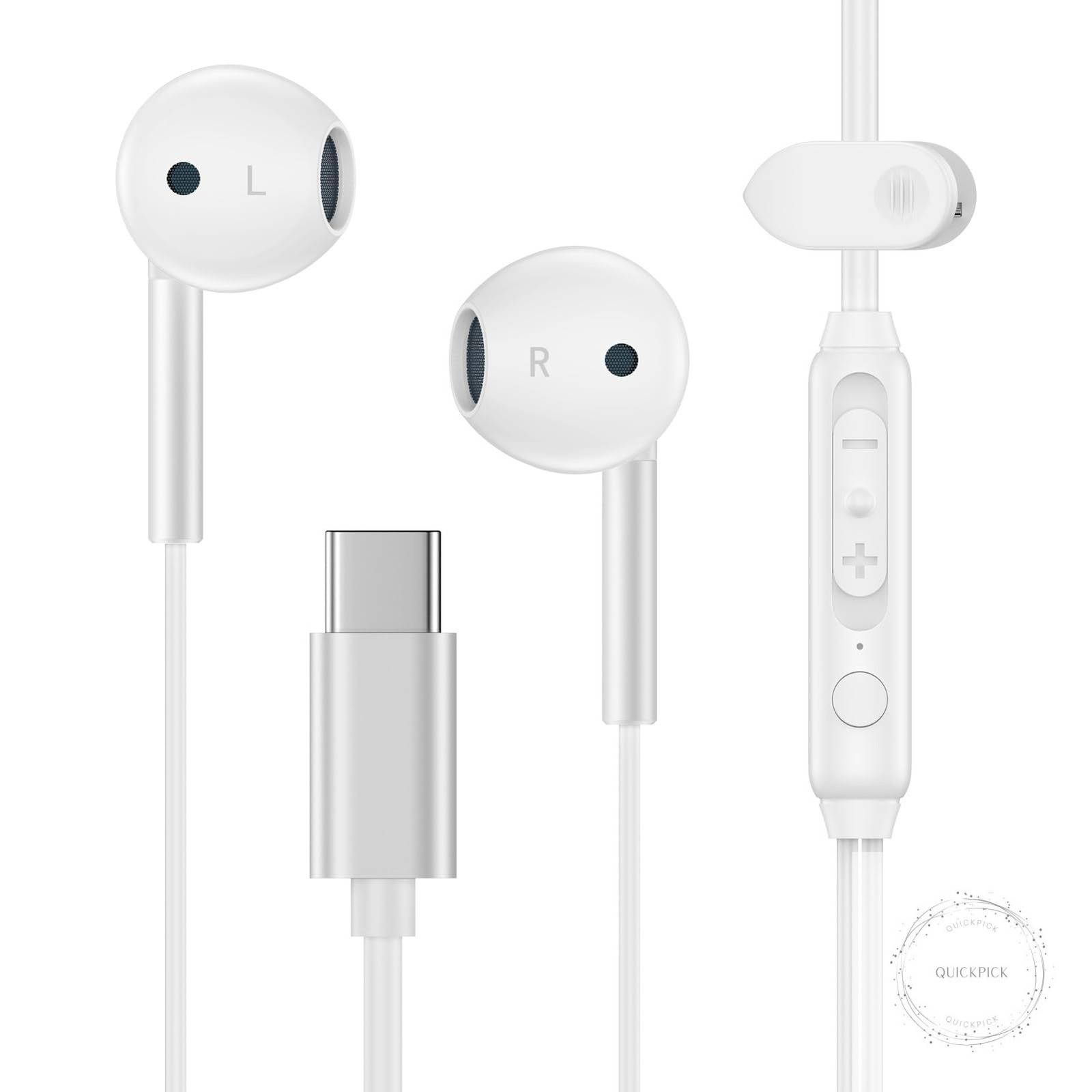 USB C Wired Headphones for Samsung Galaxy S25 Edge/Ultra/S24 FE/S24/S23/S22/A17