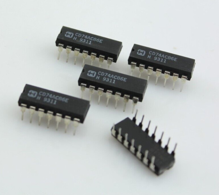 New Qty 5 HARRIS CD74AC86E XOR Gate IC 14-PDIP