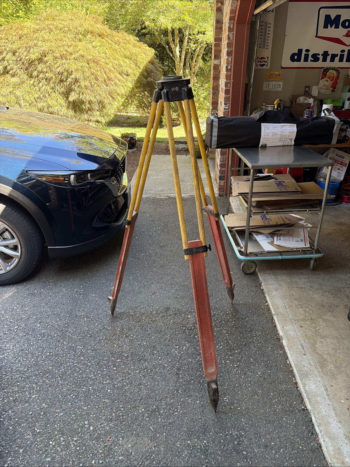 Vintage Tripod Keuffel & Esser Antique Surveyor's Tripod K+E Steampunk Etc
