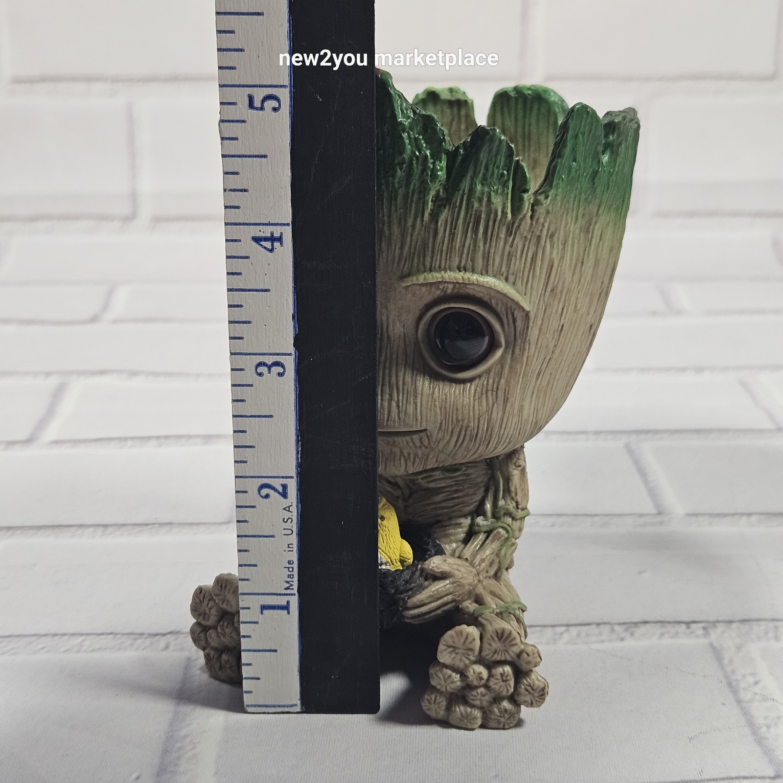 2 Baby Groot Flowerpots 5.5" Tall, Used As A Pen Holder Also succulents