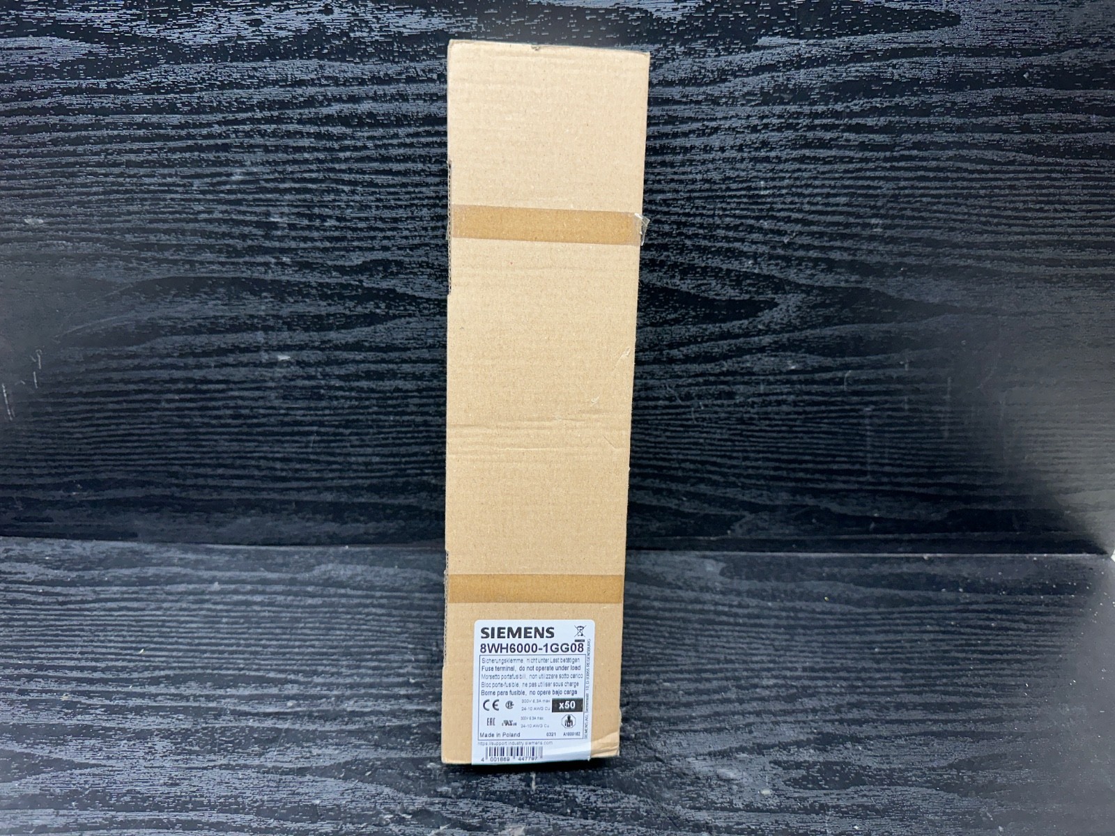 New Siemens 8WH6000-1GG08 DIN Rail Fused Terminal Block Grey 4 mm 50/Box