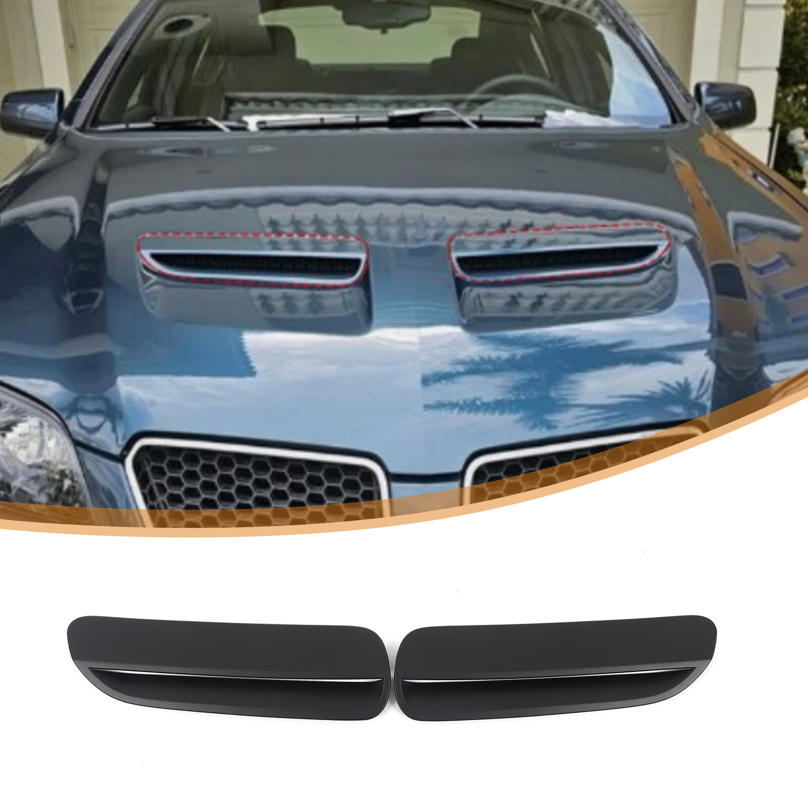 Matte Black For 2008 -2009 Pontiac G8 Front grille surround insert Panel Cover