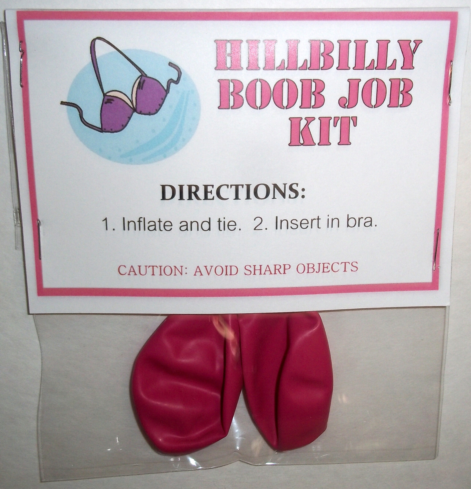Hillbilly Boob Job Kit! Gag/Prank Gift, Secret Santa,Stocking Stuffer
