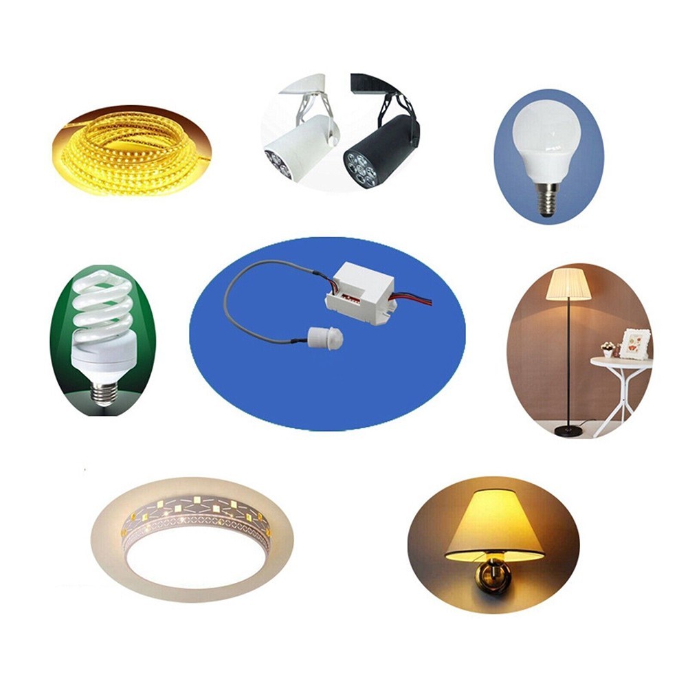 Reliable Electric Relay Body Motion Sensor for Lamp Control Easy Installation