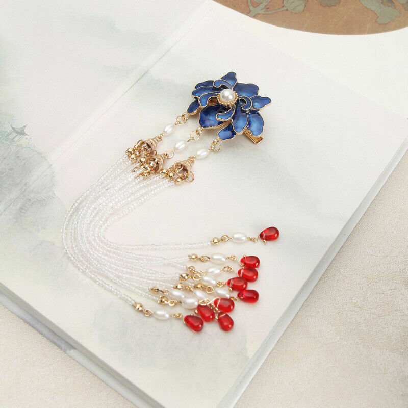 Hanfu Hair Ornament Copper Wire Imitation Dotted Green Hairpin, Ancient Style
