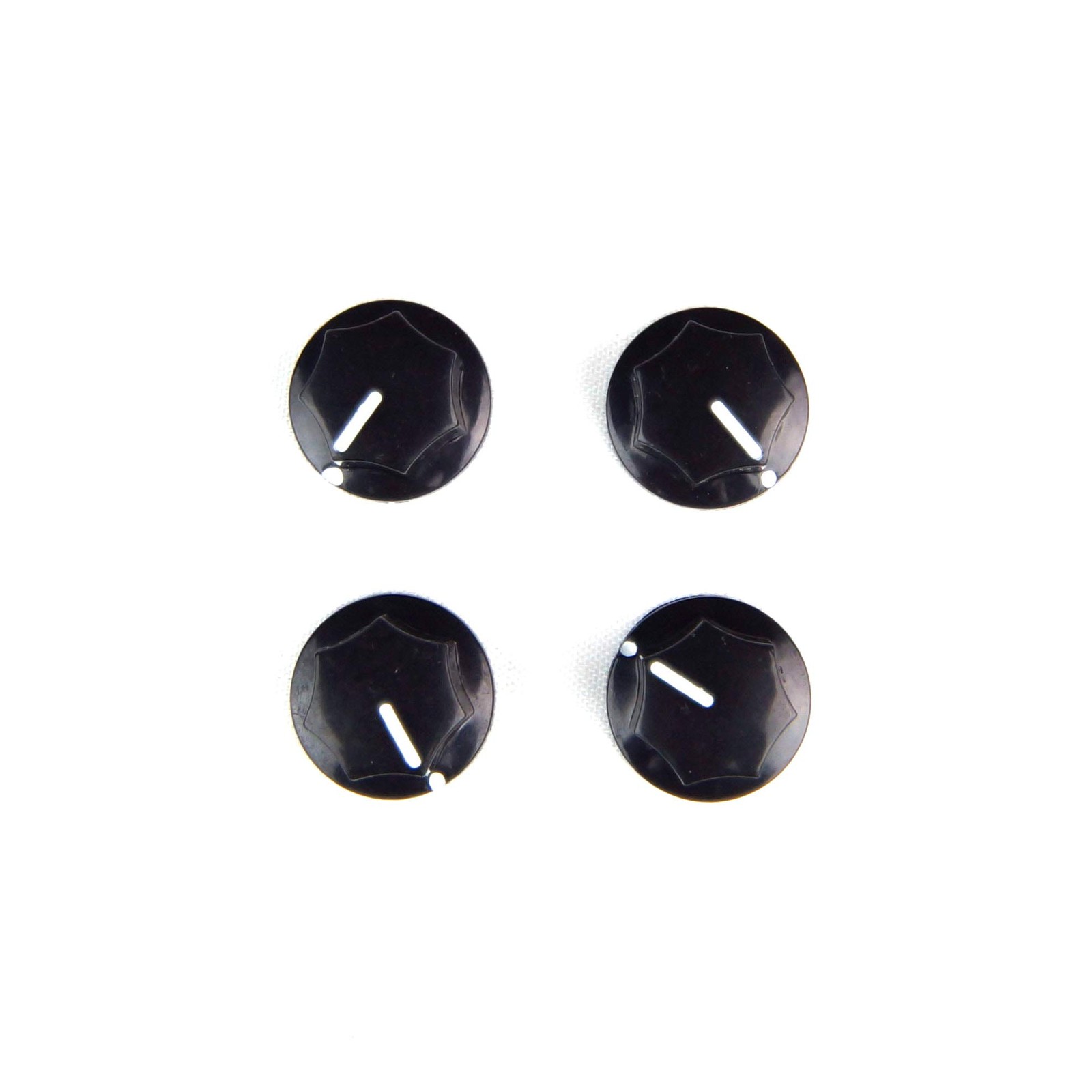 4X Control Knobs for Jaguar Mustang Style Guitar or JB, Black, Adjustable