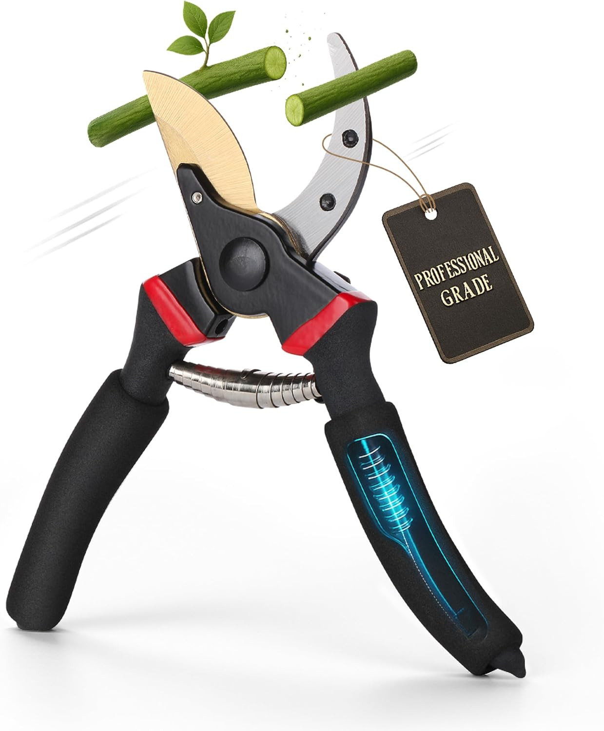 - Pruning Shears, Garden Shears, 8" Professional, Titanium Blade, Garden Scissor
