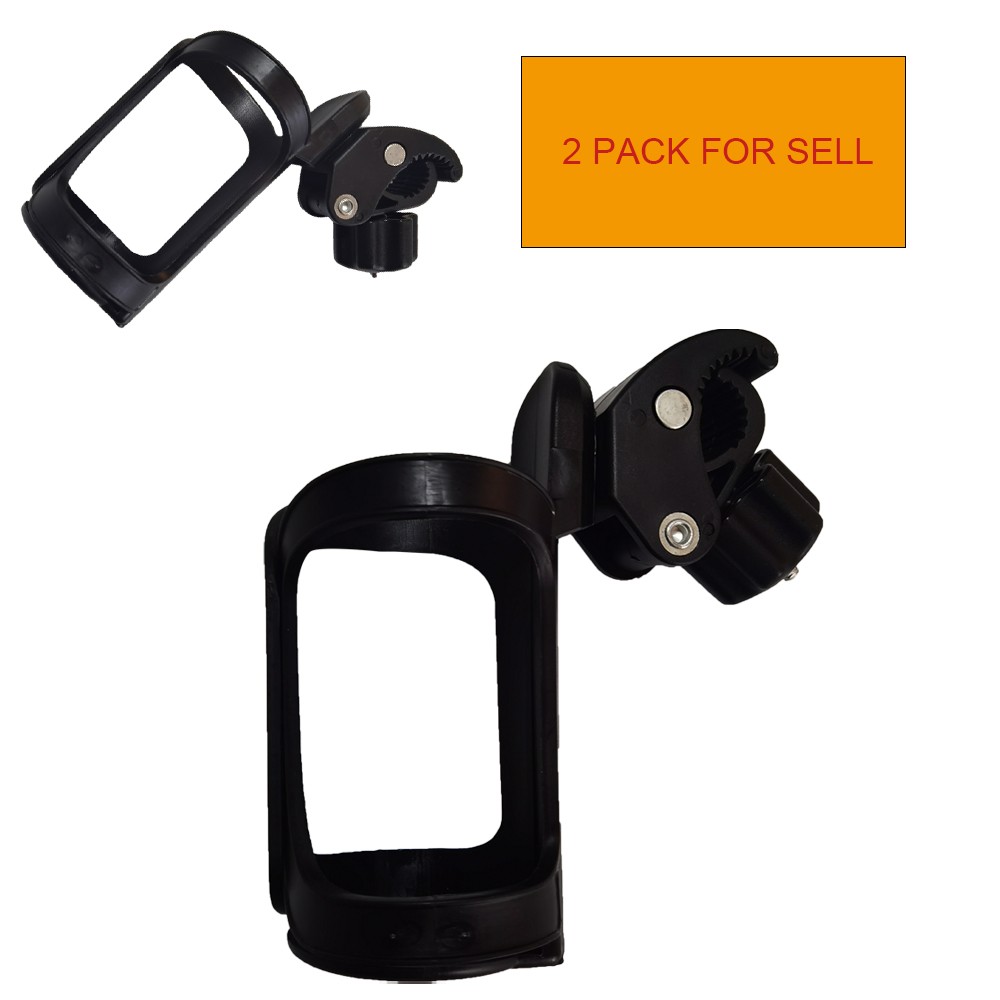 SD Black Plastic Bottle Holder Water For Wheelchair Bike Walker Stroller