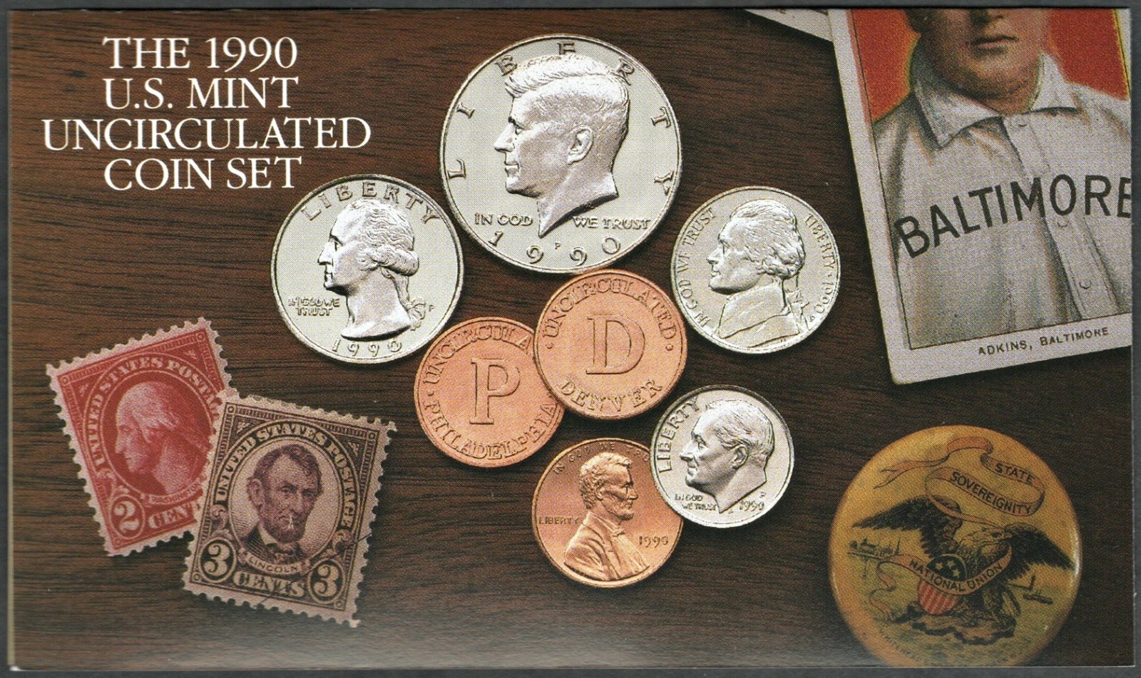 U.S. 1990 UNCIRCULATED SET IN ORIGINAL MINT PACKAGING (10 PC.)