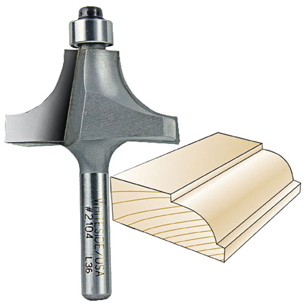 Whiteside Beading Bit 1/4 in. SH x 1/2 in. R