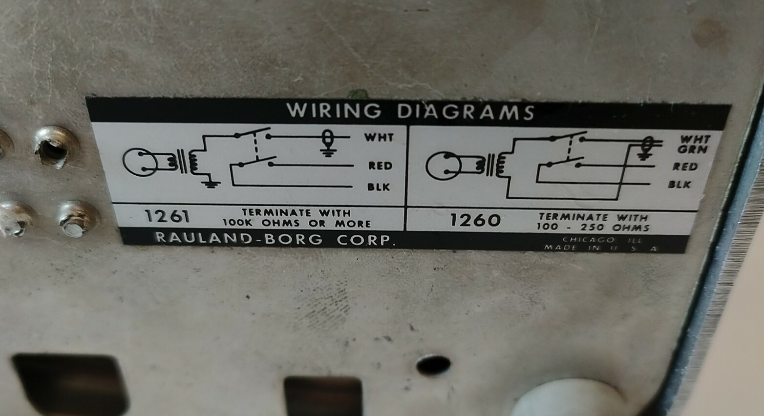 Rauland-Borg Microphone Model 1260