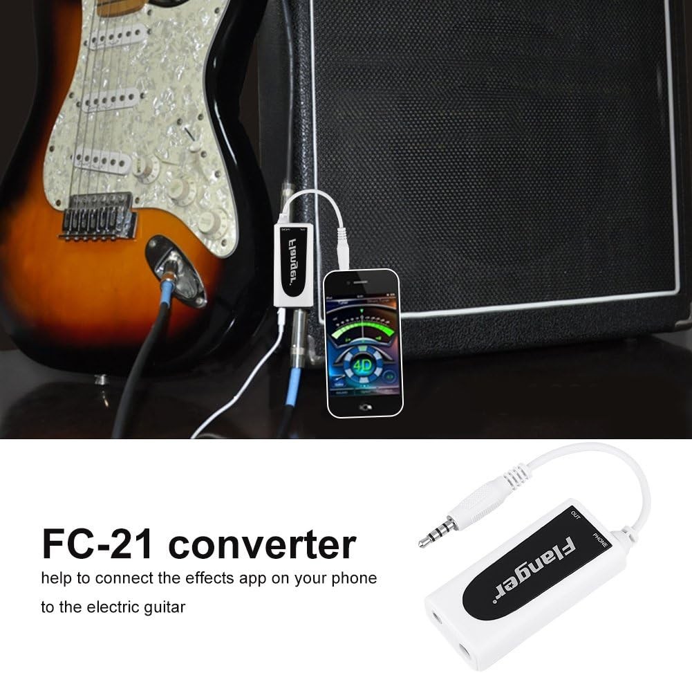 Flanger FC-21 Electric Guitar Bass to Smartphone Interface Converter iOS Android