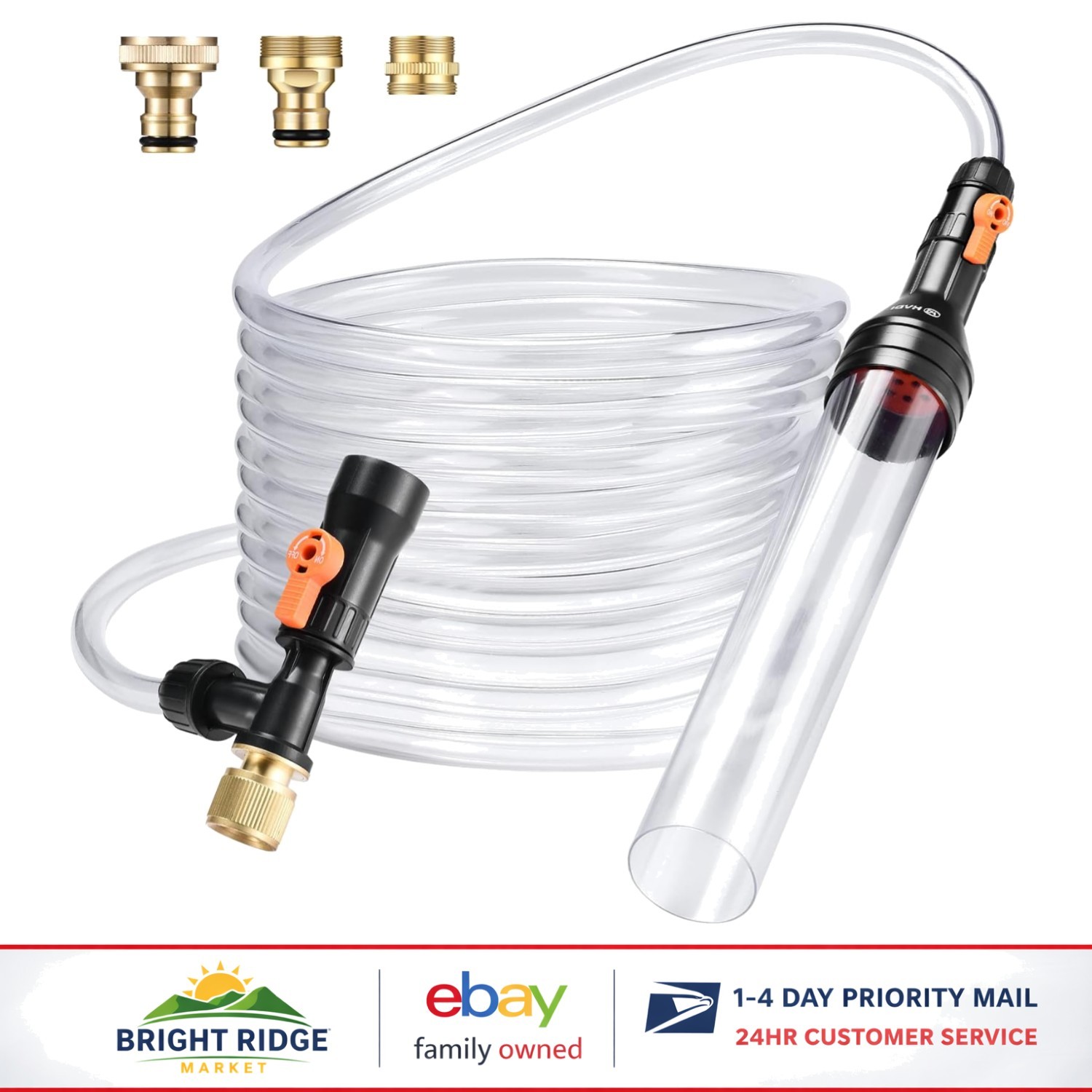 Fish Tank Gravel Vacuum Siphon with 30ft Hose for Easy Aquarium Maintenance