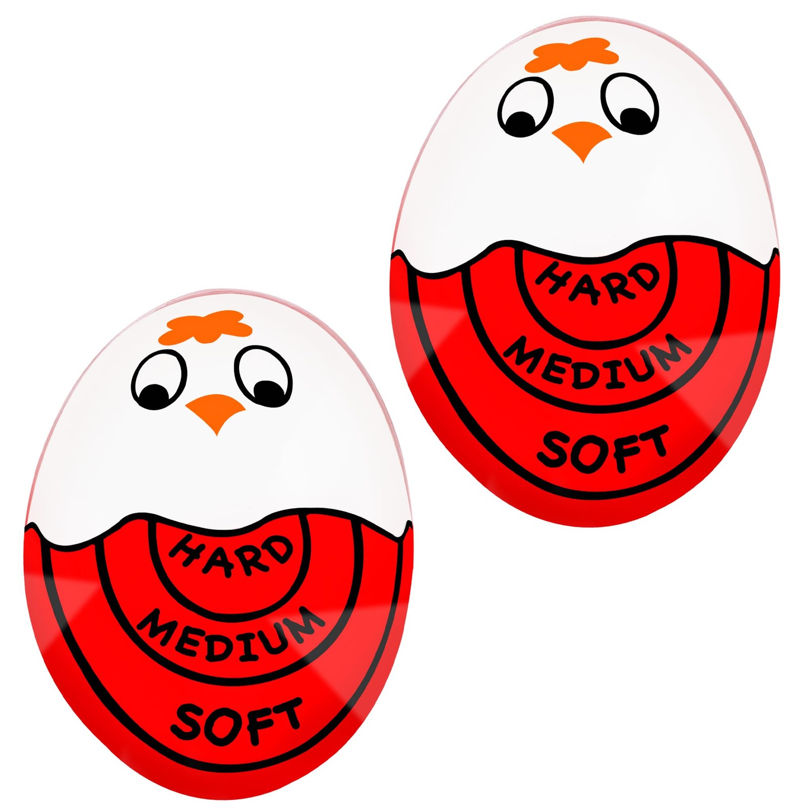 Eggssentials Pack of 2 Red Egg Timer That Goes in Water – Egg Timer for Hard ...