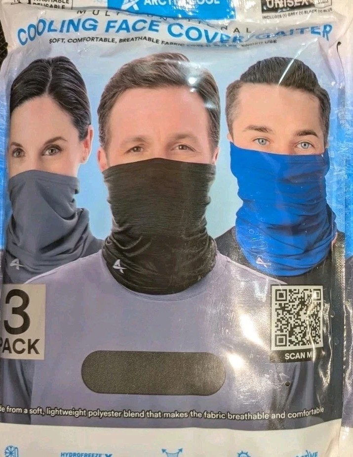 Neck Gaiters Artic Cool 3-Pack | Cooling Face Cover | Moisture-Wicking | Unisex