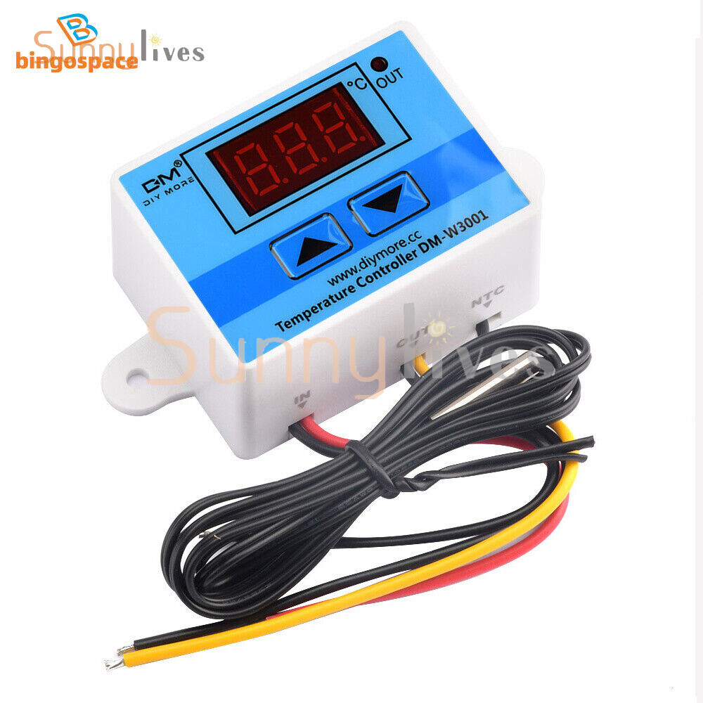 AC110-220V Digital Temperature Controller 10A Thermostat Control Switch Probe