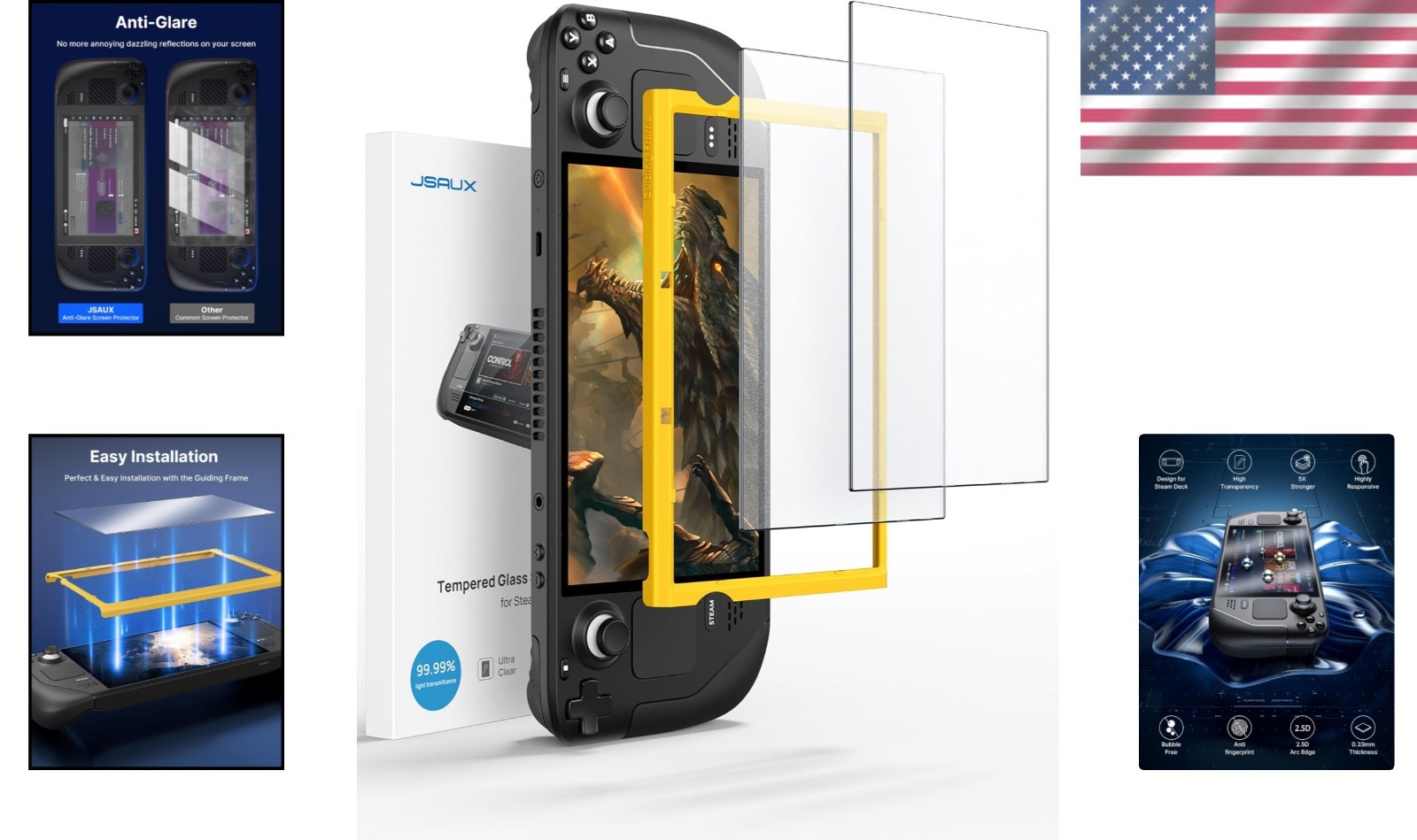 9H Hardness Anti Glare Matte Screen Protector for Steam Deck - Scratch Resistant