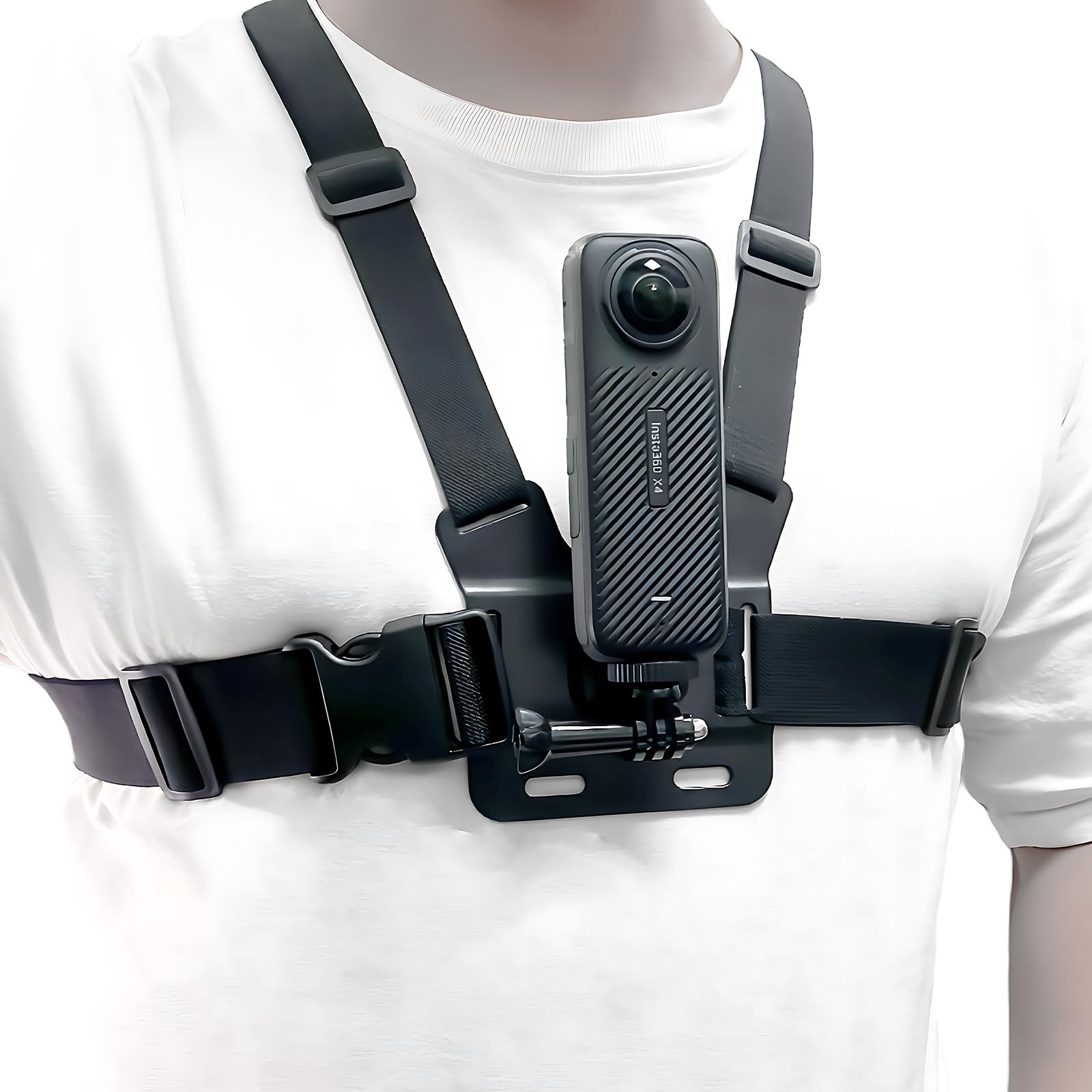 Adjustable Chest Mount Harness for Insta360 X5 X4 X3 X2 X ACE Pro ONE Black