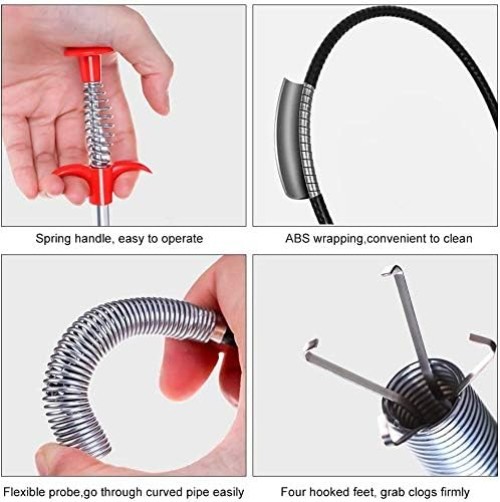 Flexible Grabber Claw Pick Up Reacher Tool With 4 Claws Bendable Hose Pickup ...