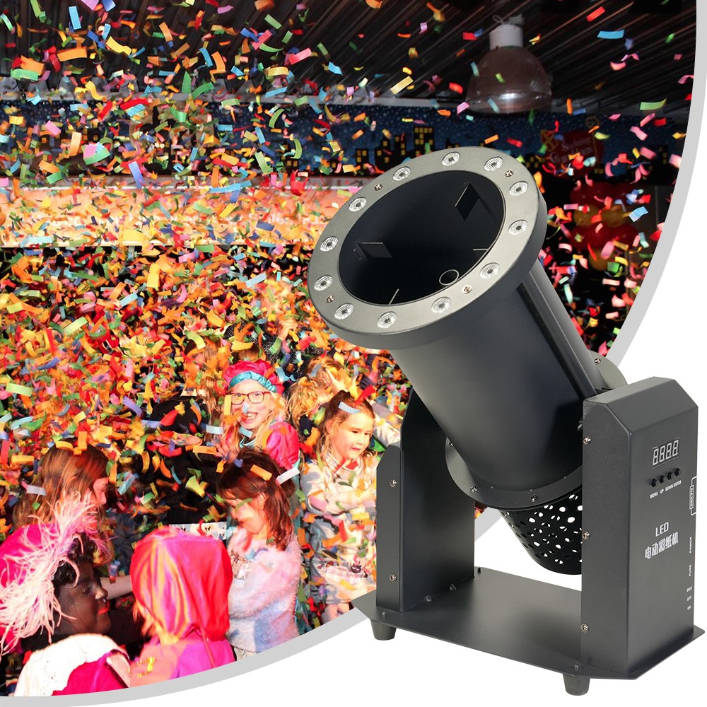1200W LED Paper Blower Cannon Electric Confetti Machine DMX512 for Disco DJ Show