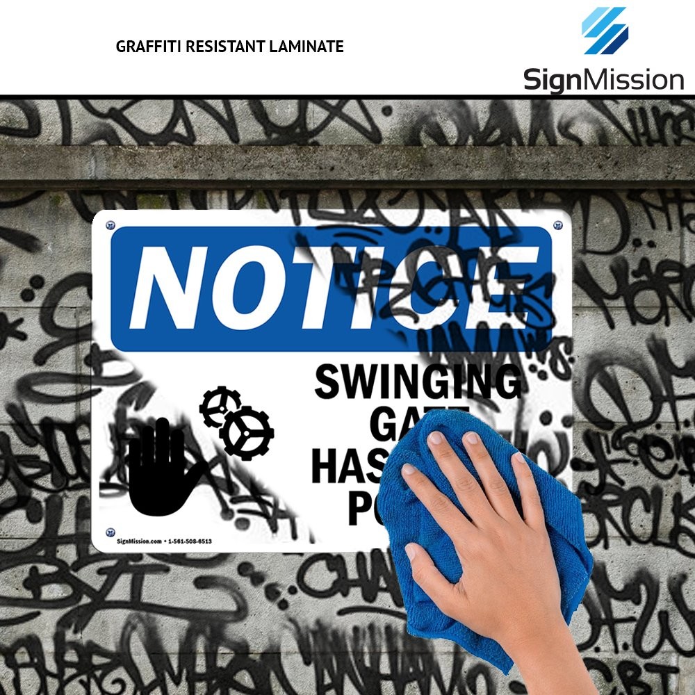 OSHA Notice Sign Notice Think Before You Act | Rigid Plastic Sign | Protect ...