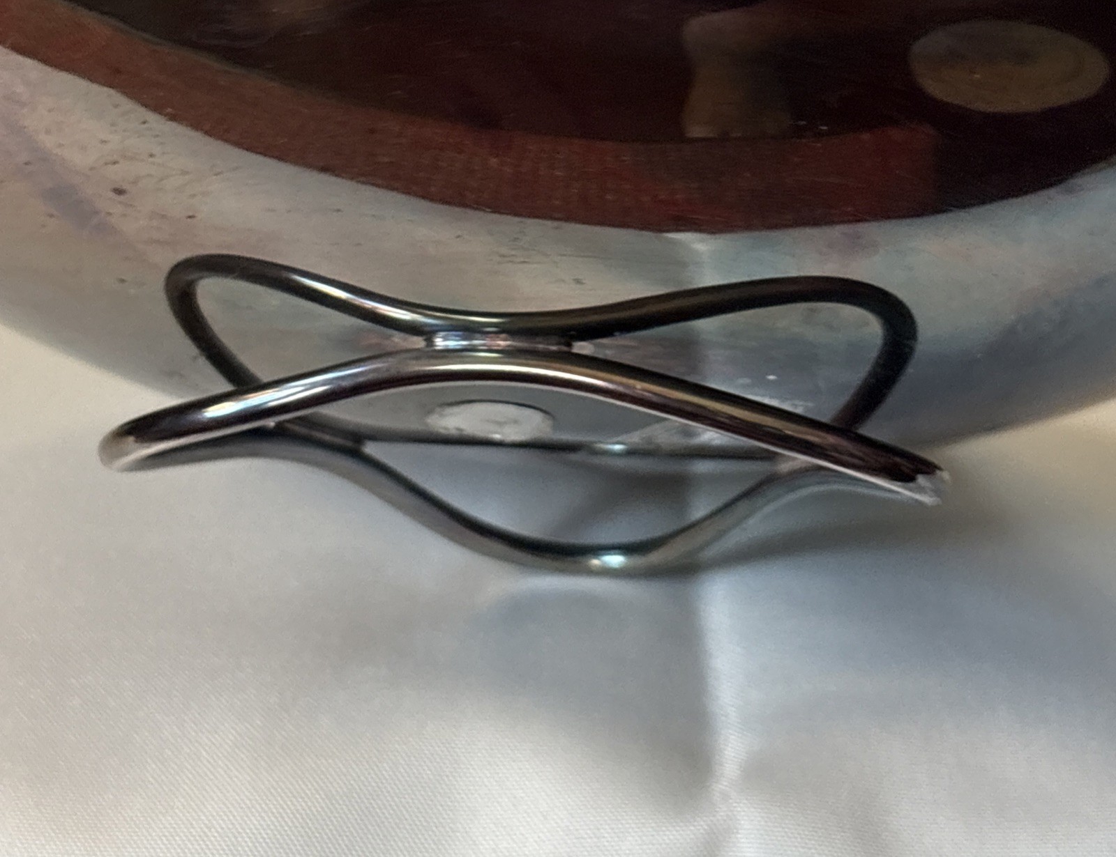 mid century modern silver plated dishes