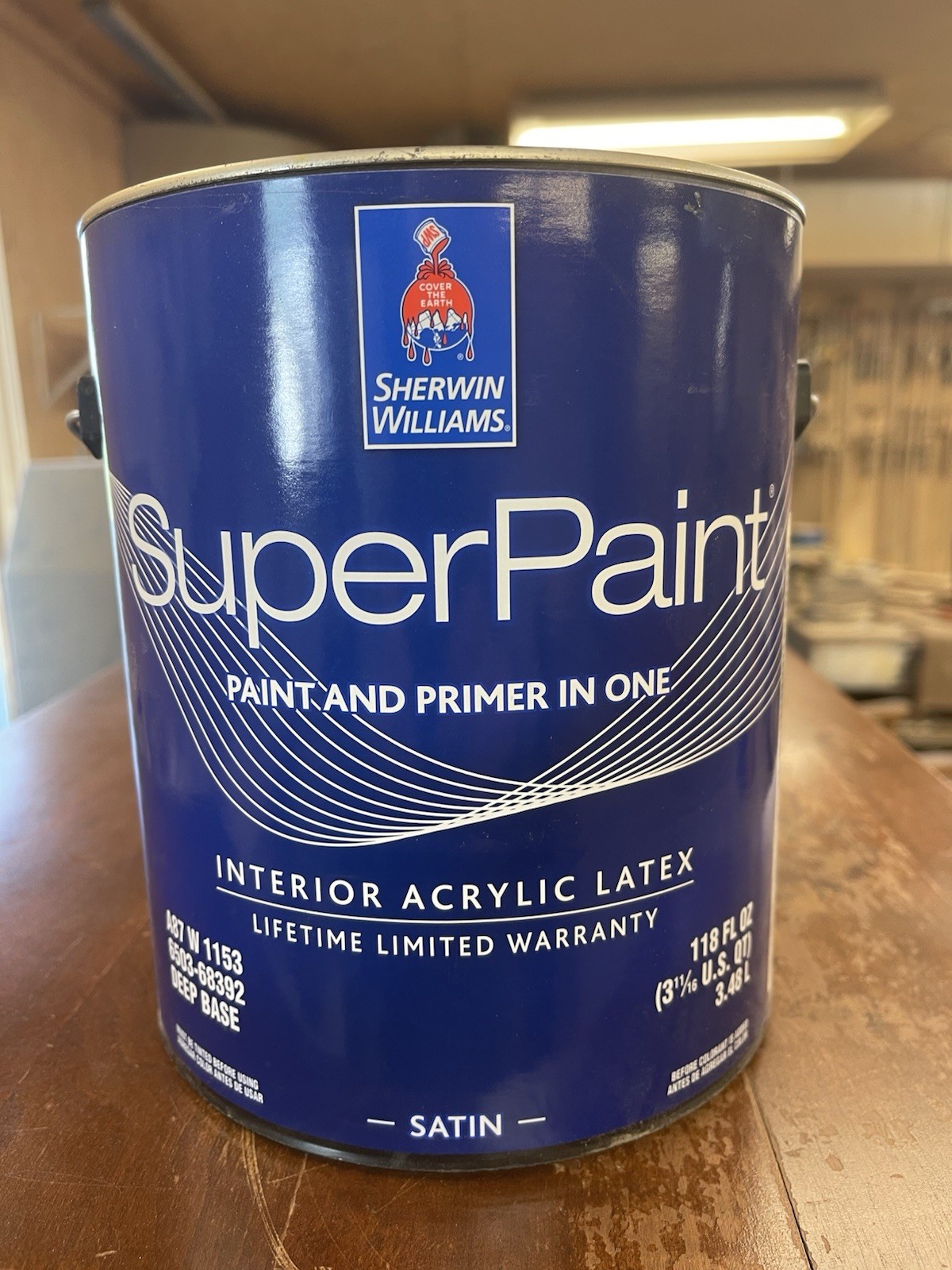 1 Gallon Sherwin Williams SuperPaint Interior Satin Color 6431 Leapfrog
