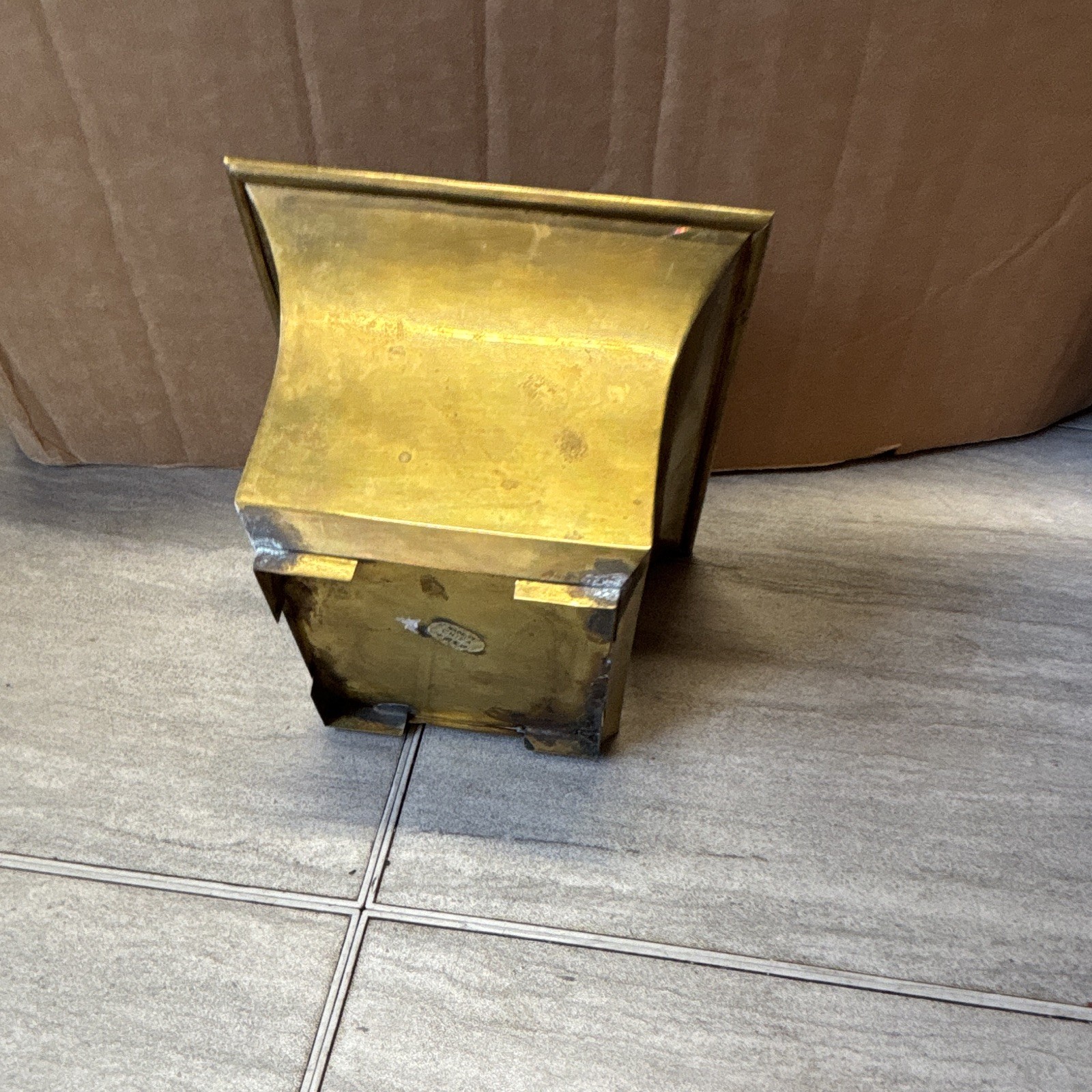 Square Modern Metal Planter Pot, Gold Metallic Finish, Solid Pattern, for Plants