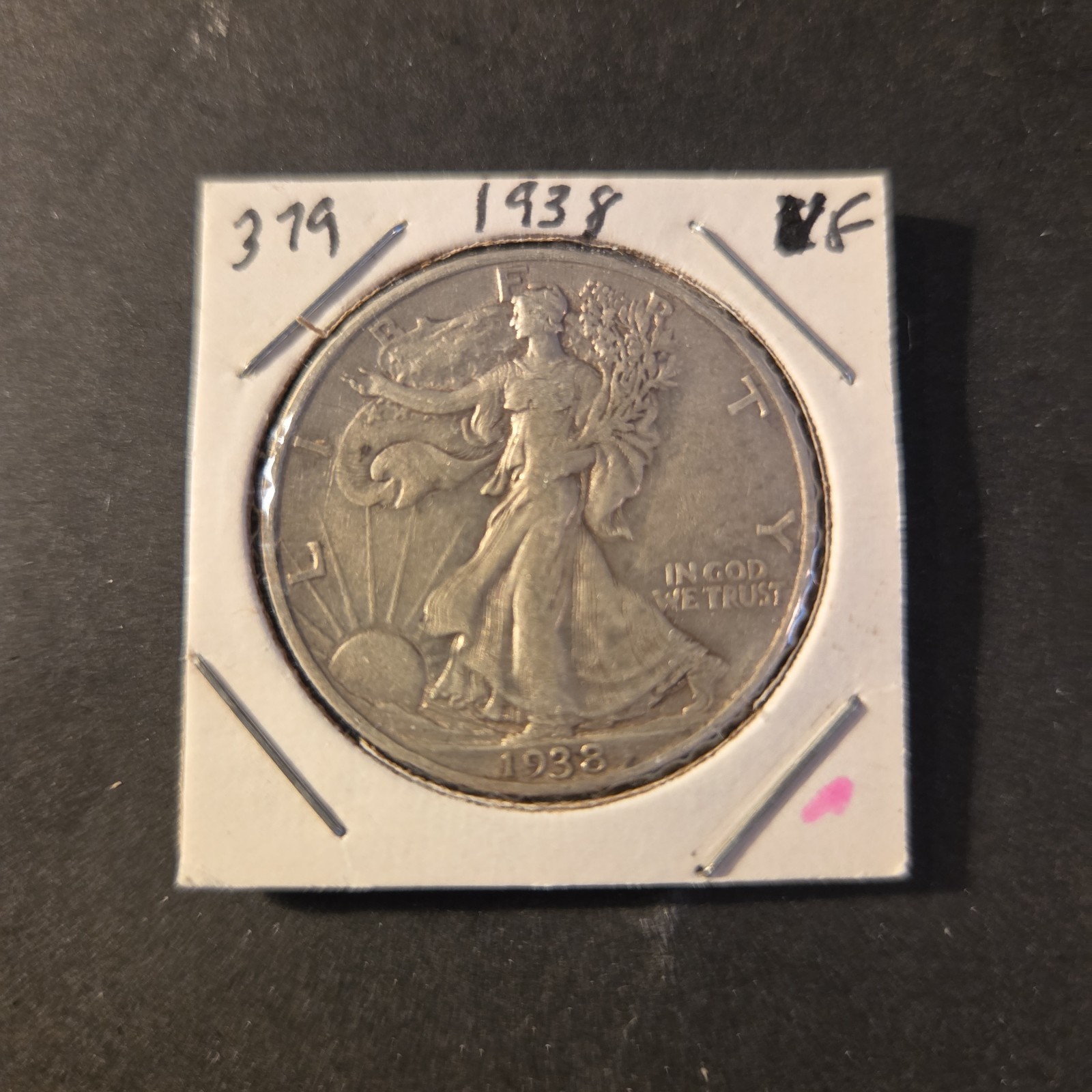 1938 Walking Liberty Half Dollar In Very Fine Condition